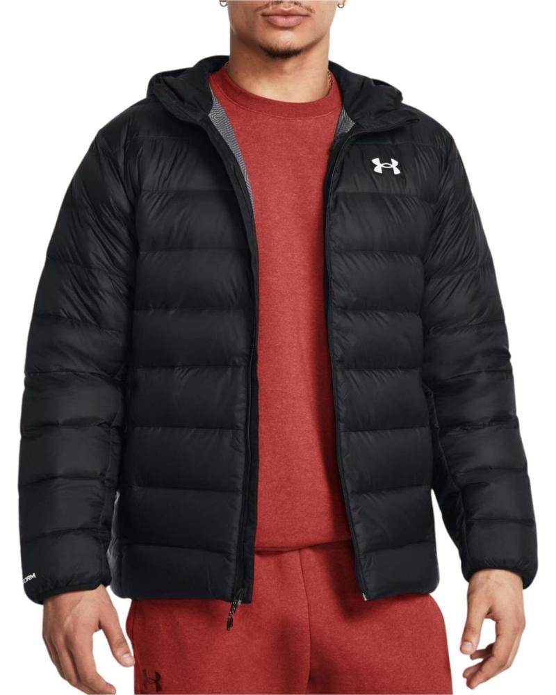 UNDER ARMOUR CHAQUETA ACOLCHADA CON CAPUCHA UNDER ARMOUR PARA HOMBRE NEGRO