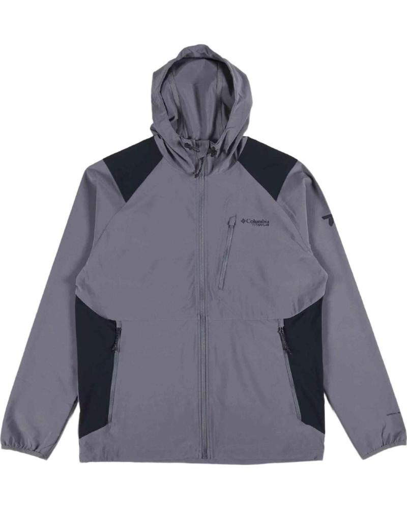 COLUMBIA CHAQUETA COLUMBIA CON CAPUCHA Y PANELES CONTRASTE GRIS