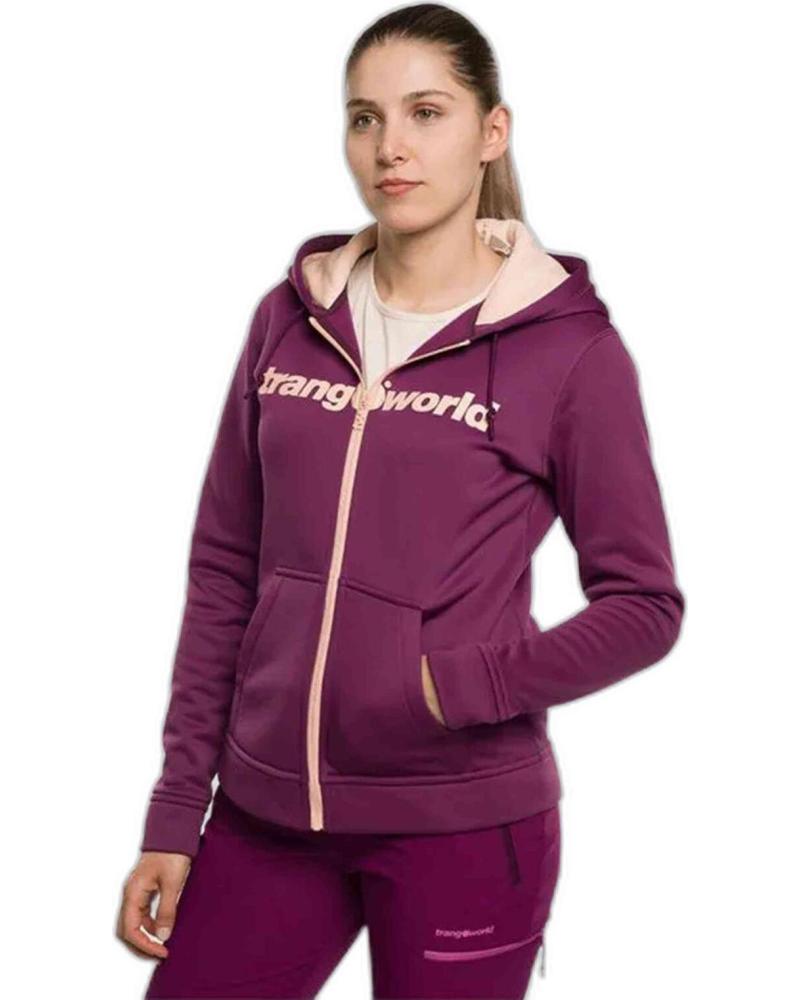 TRANGOWORLD CHAQUETA TÉCNICA CON CAPUCHA Y CREMALLERA MORADO