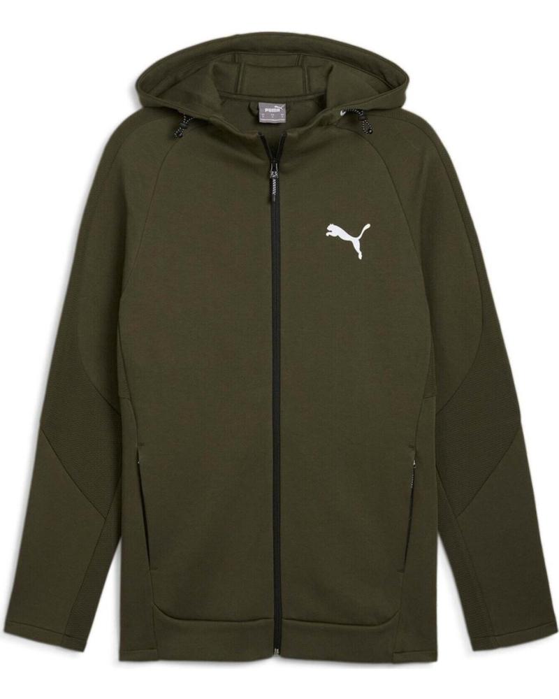 PUMA CHAQUETA CON CAPUCHA PUMA EVOSTRIPE FULL-ZIP H HOMBRE VERDE