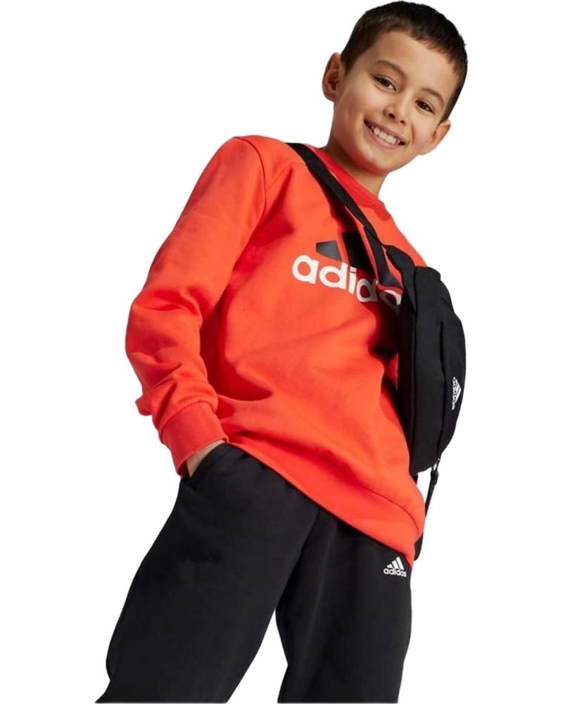 ADIDAS SUDADERA DEPORTIVA CON LOGO ESTAMPADO NARANJA