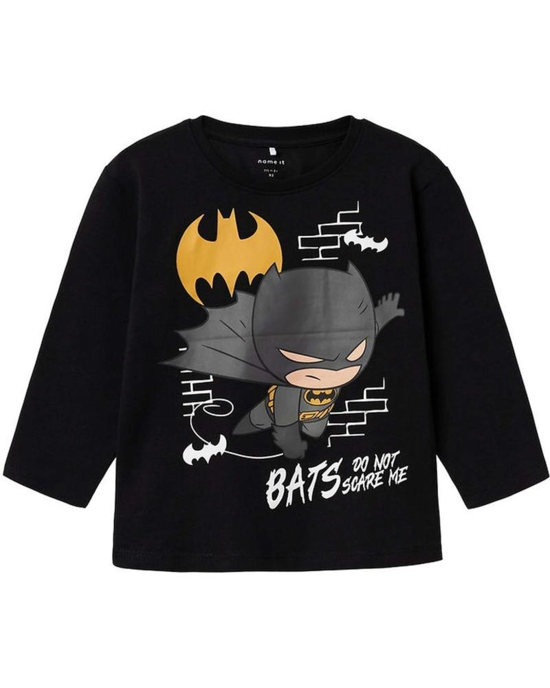 NAME IT SUDADERA NEGRA DE MANGA LARGA CON BATMAN PARA NIÑOS UNISEX NEGRO