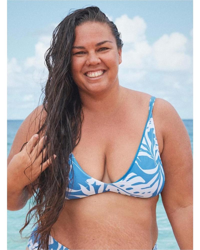 ROXY TOP DE BIKINI ROXY PARA MUJER CON ESTAMPADO TROPICAL AZUL