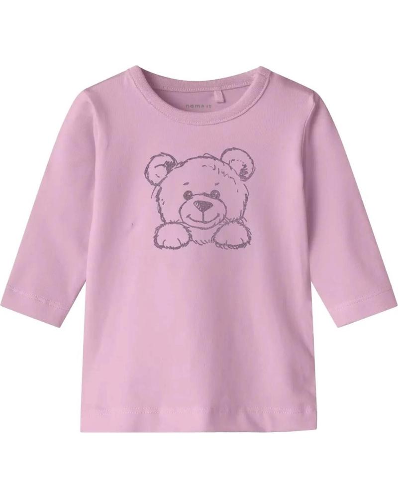 NAME IT CAMISETA DE MANGA LARGA NAME IT PARA NIÑA CON ESTAMPADO DE OSO ROSA