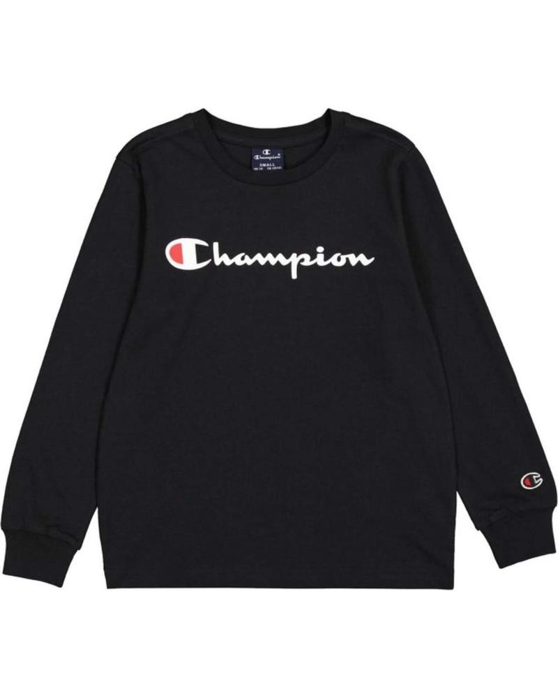CHAMPION CAMISETA MANGA LARGA CHAMPION CON LOGO ESTAMPADO NEGRO