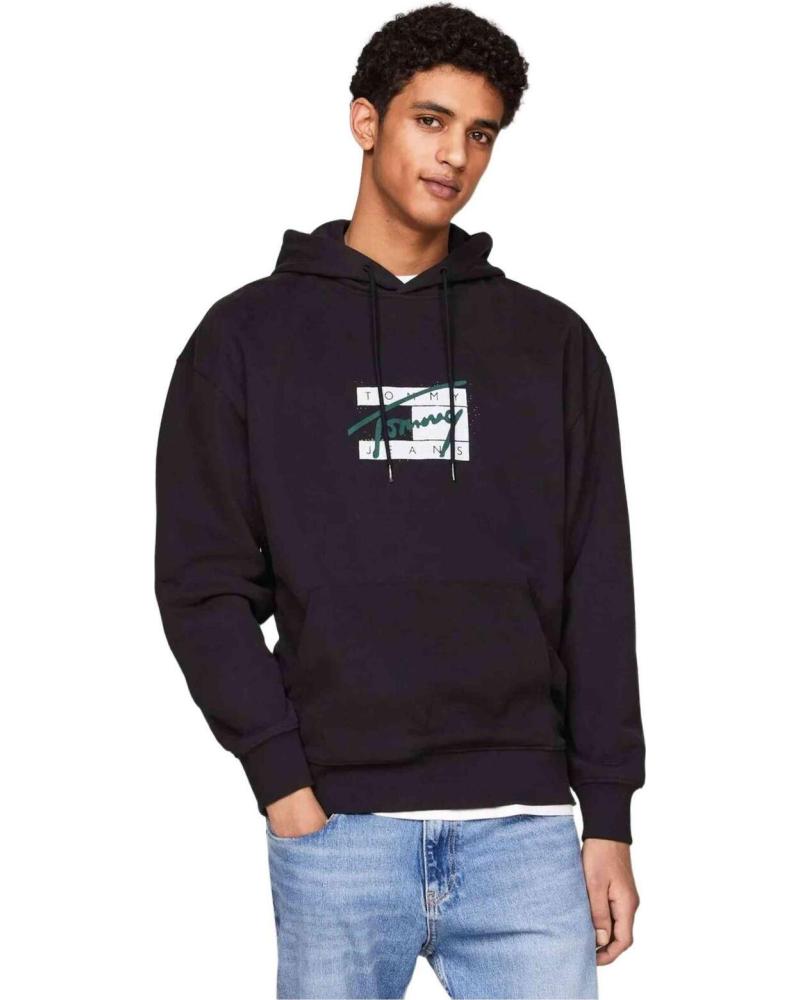 TOMMY HILFIGER SUDADERA CON CAPUCHA TOMMY HILFIGER NEGRA PARA HOMBRE NEGRO