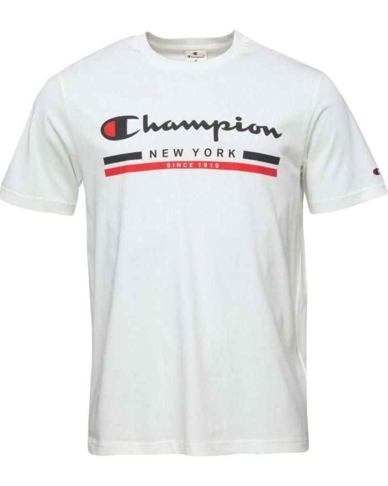 CHAMPION CAMISETA CHAMPION DE MANGA CORTA PARA HOMBRE BLANCO