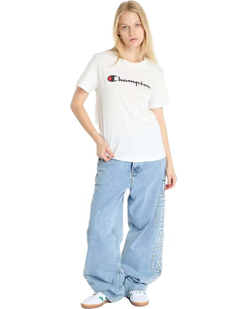 CHAMPION CAMISETA CHAMPION DE MANGA CORTA PARA MUJER BLANCO