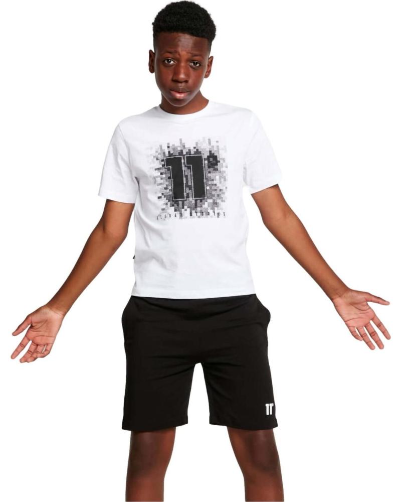 11 DEGREES CAMISETA BLANCA DE MANGA CORTA CON GRÁFICO PIXEL 11 DEGREES PARA NIÑOS BLANCO
