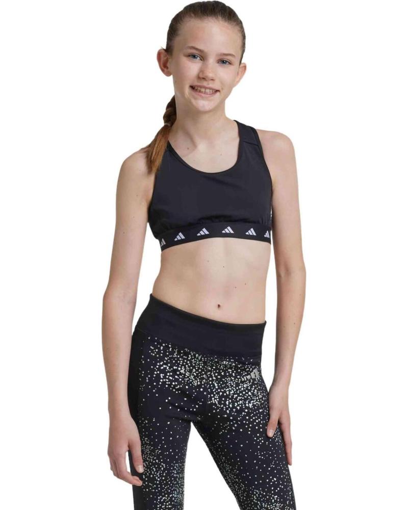 ADIDAS SUJETADOR DEPORTIVO LOGO ELÁSTICO NEGRO