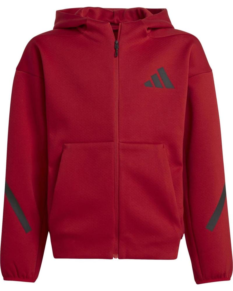 ADIDAS SUDADERA CON CREMALLERA COMPLETA ADIDAS J Z N E PARA NIÑOS ROJO
