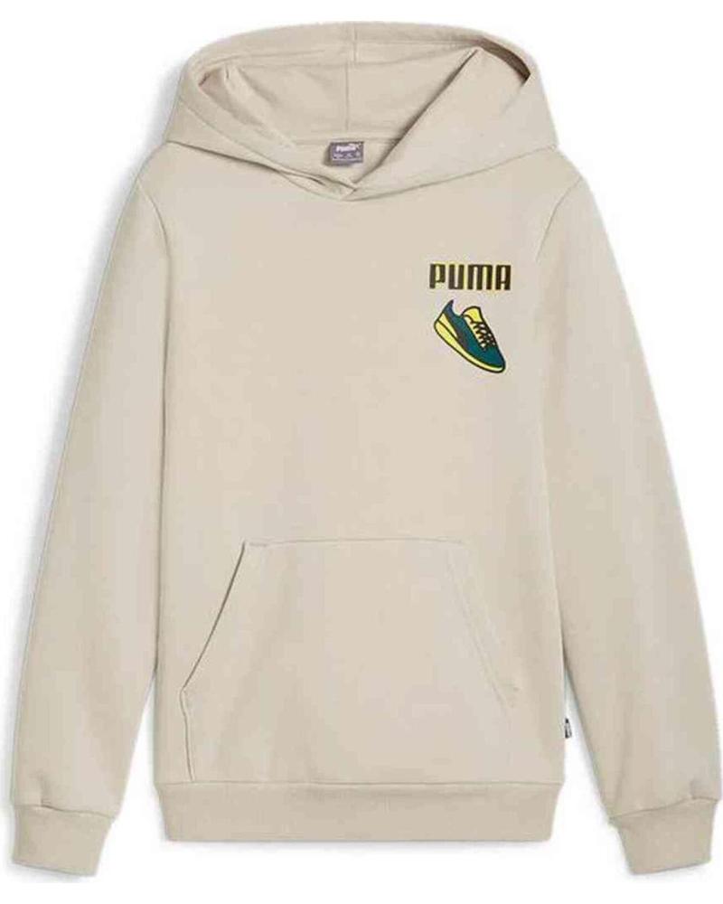 PUMA SUDADERA CON CAPUCHA PUMA ESS LOGO LAB HOLIDA BEIGE BEIG