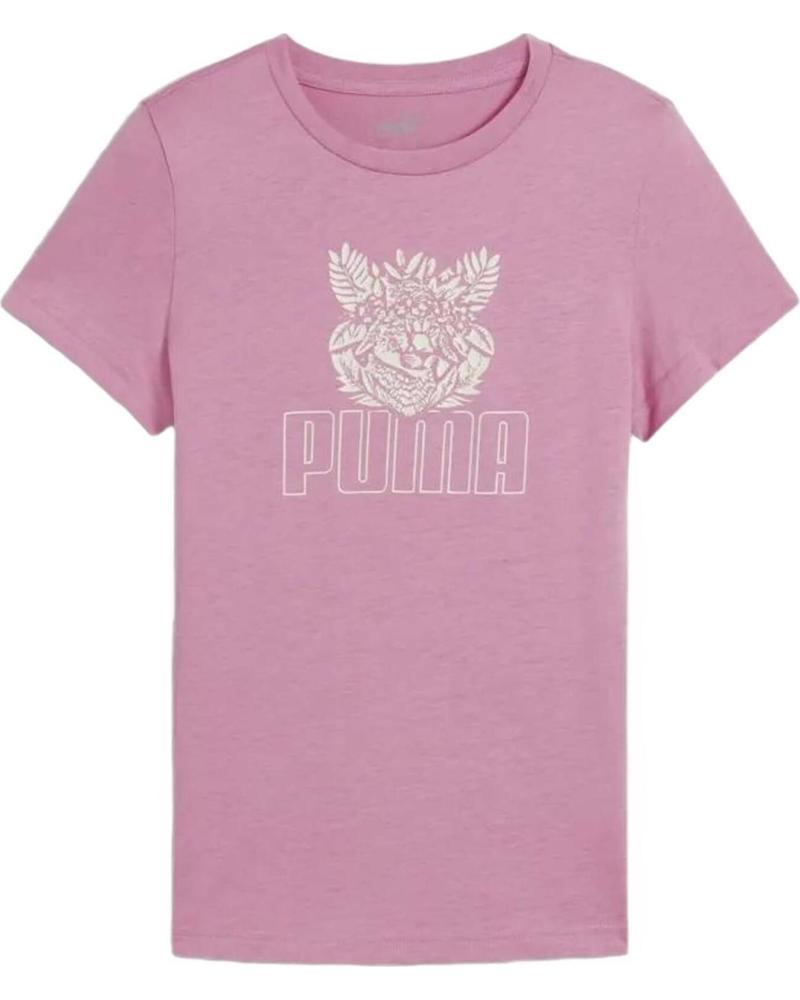 PUMA CAMISETA PUMA DE MANGA CORTA CON LOGO PARA NIÑA ROSA