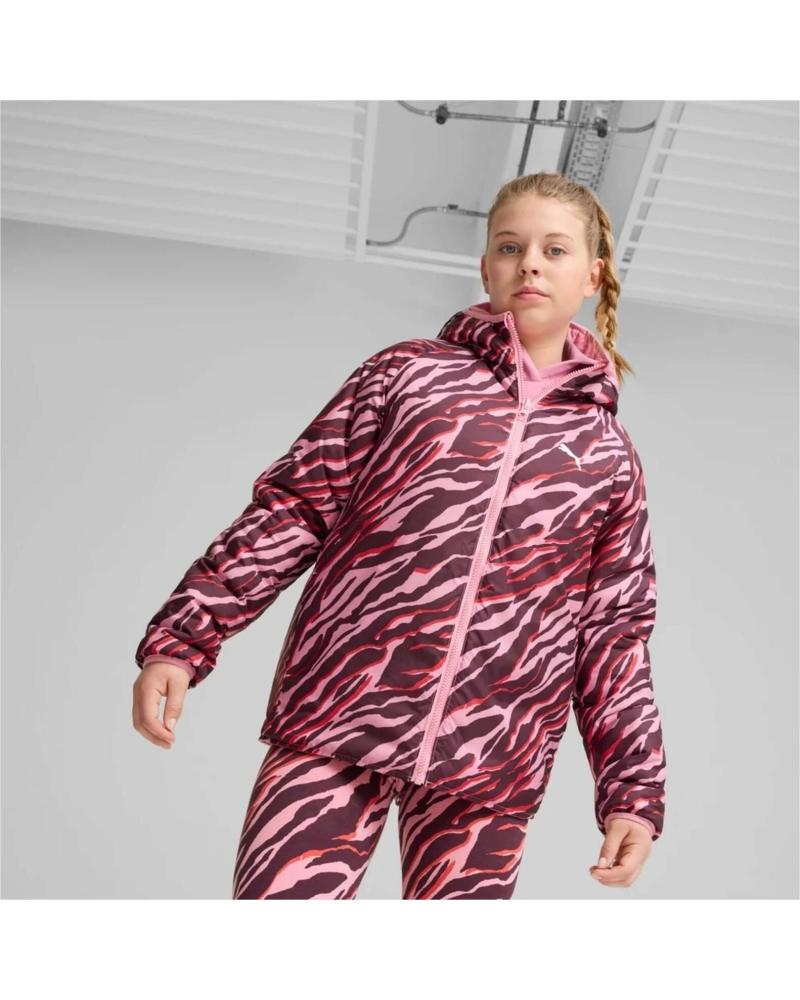 PUMA CHAQUETA PUMA REVERSIBLE PARA NIÑA CON ESTAMPADO ANIMAL PRINT MULTICOLOR