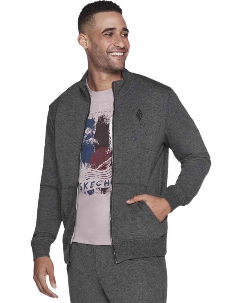 SKECHERS CHAQUETA DEPORTIVA SKECHERS HOMBRE GRIS GRIS