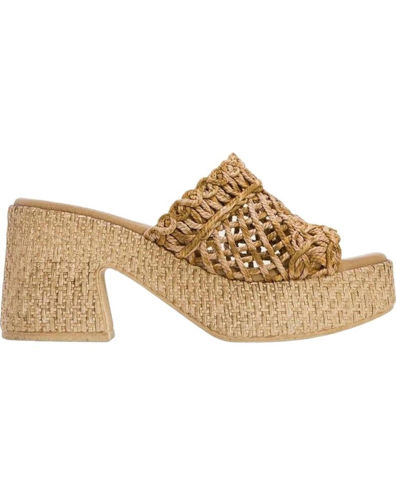 PORRONET SANDALIAS DE TACÓN PORRONET DE ESPARTO PARA MUJER MARRON