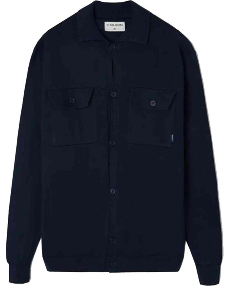 SILBON SOBRECAMISA DE PUNTO AZUL MARINO PARA HOMBRE SILBON NAN