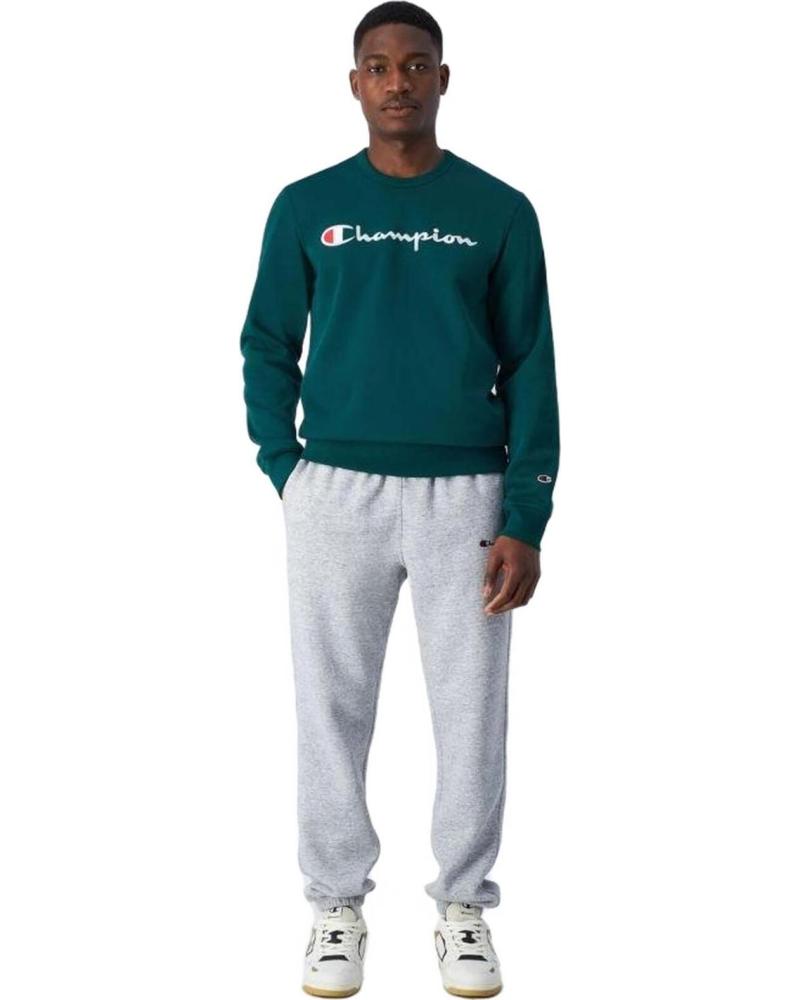 CHAMPION SUDADERA CHAMPION CREWNECK CON LOGO PARA HOMBRE VERDE