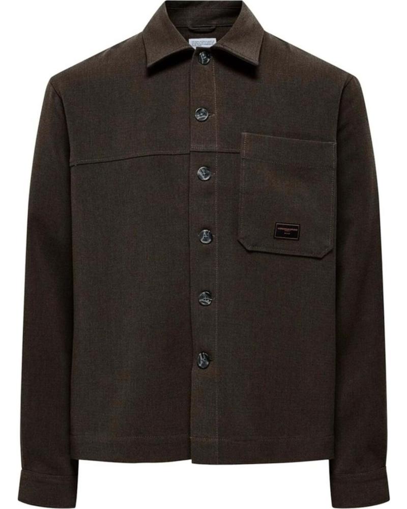 ONLY CAMISA DE HOMBRE ONLY SONS MARRÓN MARRON