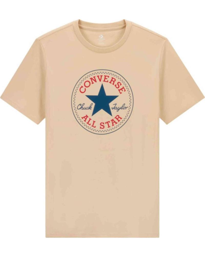 CONVERSE CAMISETA CONVERSE CHUCK TAYLOR ALL STAR LOGO BEIGE PARA HOMBRE BEIG