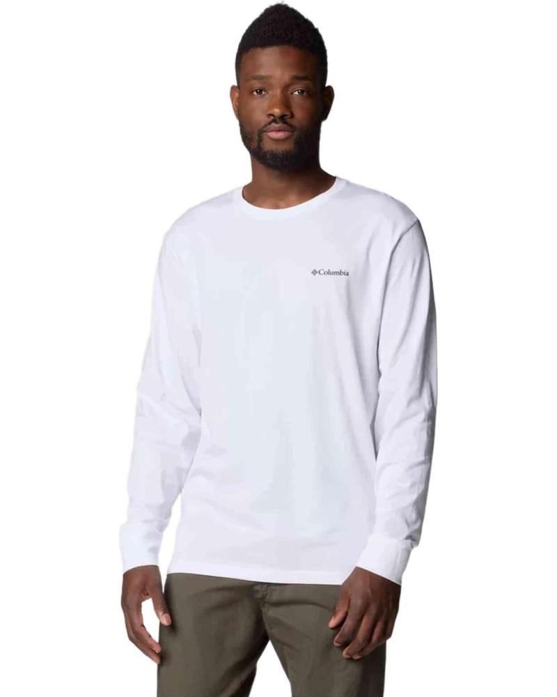 COLUMBIA CAMISETA COLUMBIA DE MANGA LARGA PARA HOMBRE BLANCO