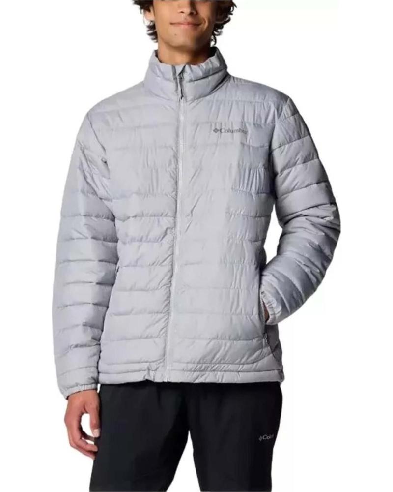 COLUMBIA CHAQUETA ACOLCHADA TÉCNICA CON CIERRE COMPLETO GRIS