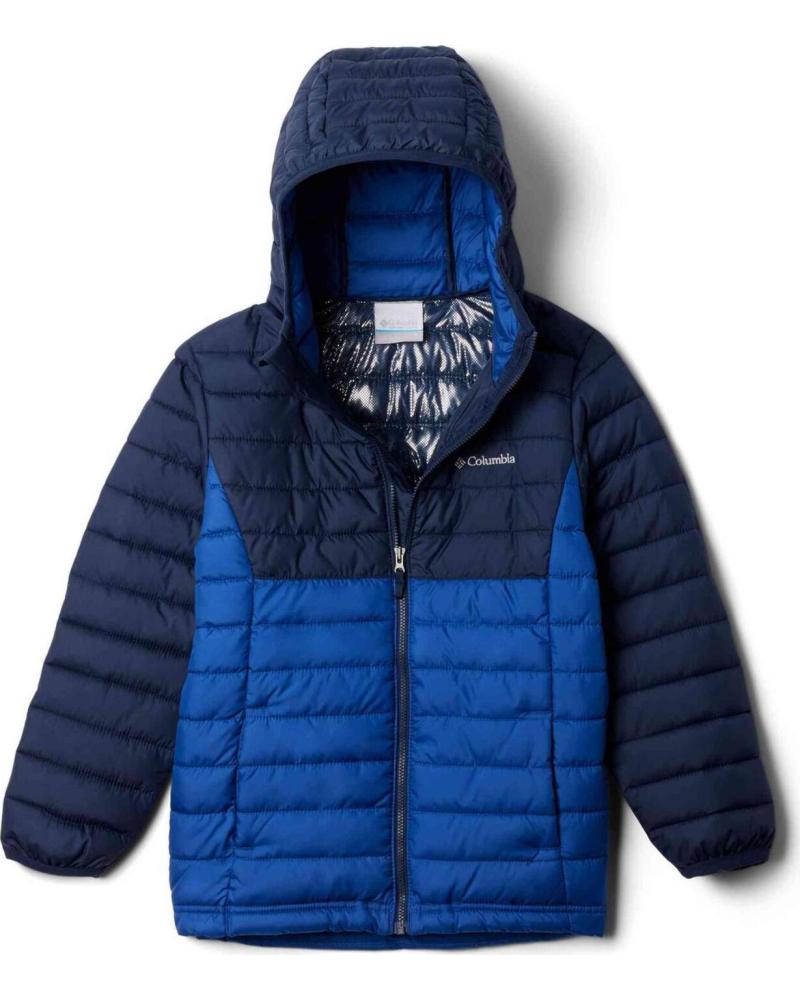 COLUMBIA CHAQUETA ACOLCHADA TÉCNICA CON CAPUCHA AZUL