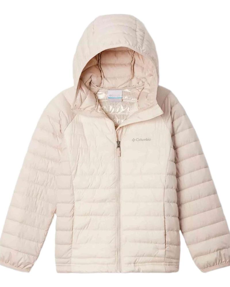 COLUMBIA CHAQUETA ACOLCHADA CON CAPUCHA BEIGE