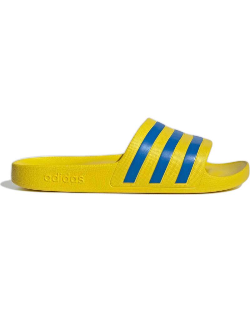 CHANCLAS ADIDAS ADILETTE COMFORT AMARILLAS CON RAYAS AZULES AMARILLO