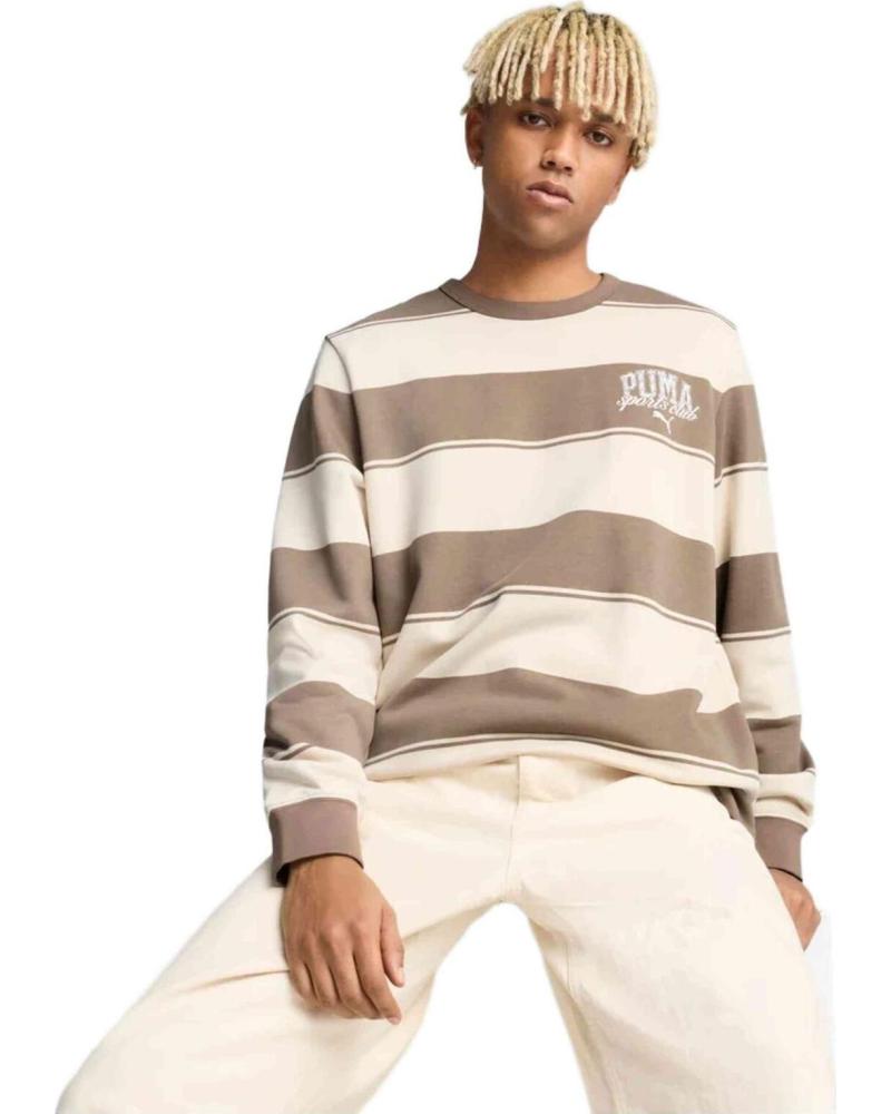 PUMA SUDADERA PUMA CON RAYAS PARA UNISEX MARRON
