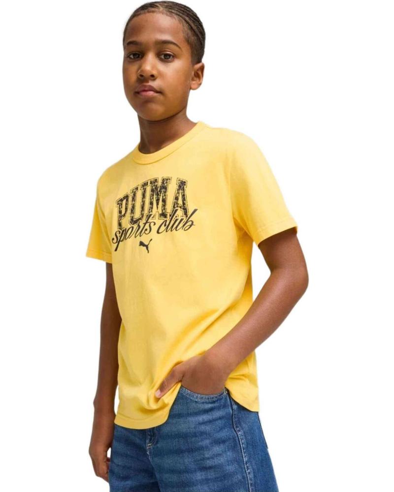 PUMA CAMISETA MANGA CORTA CON LOGO GRÁFICO AMARILLO