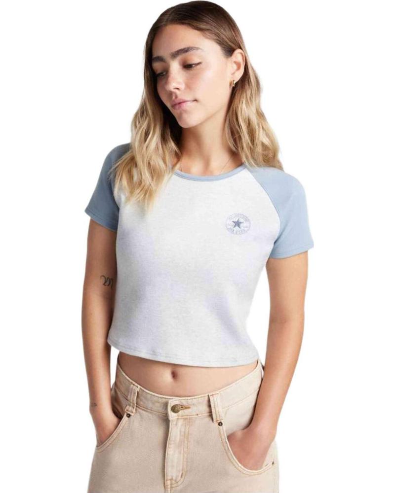 CONVERSE CAMISETA CONVERSE RAGLAN DE MANGA CORTA PARA MUJER BLANCO