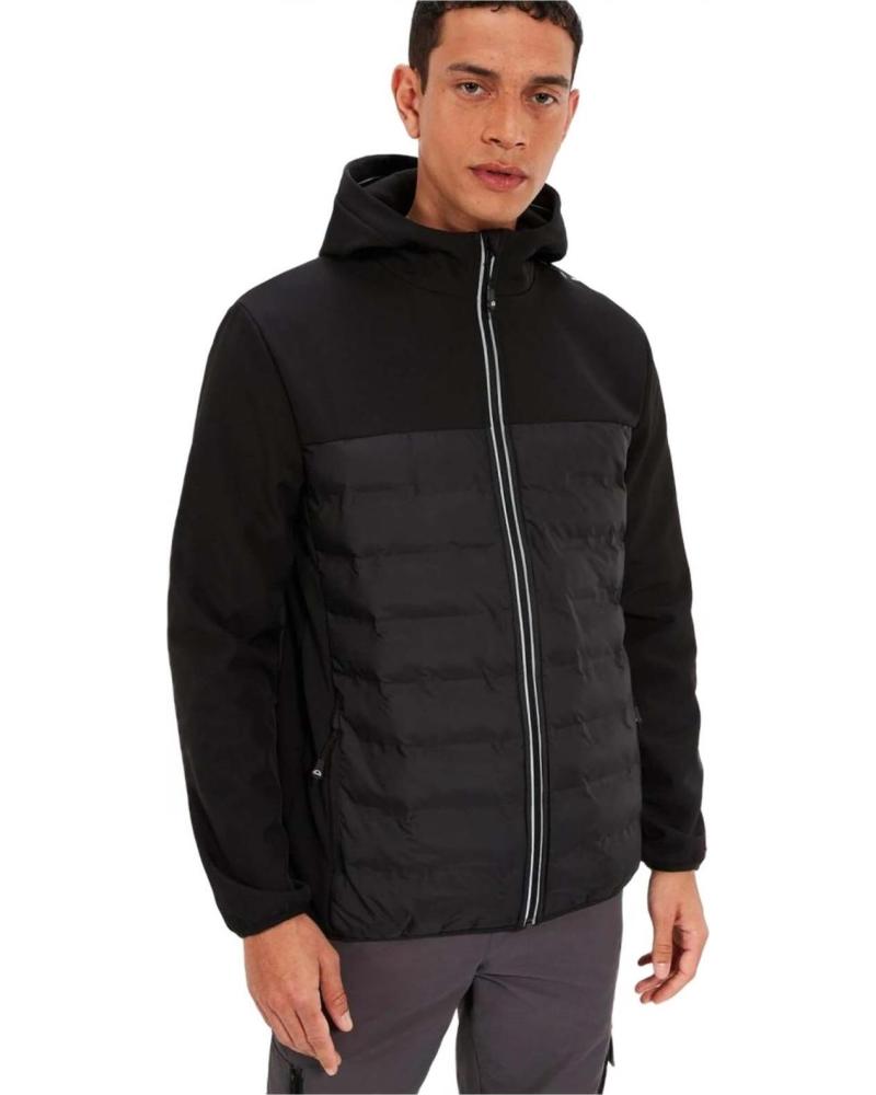 ELLESSE CHAQUETA ACOLCHADA CON CAPUCHA ELLESSE PARA HOMBRE NEGRO