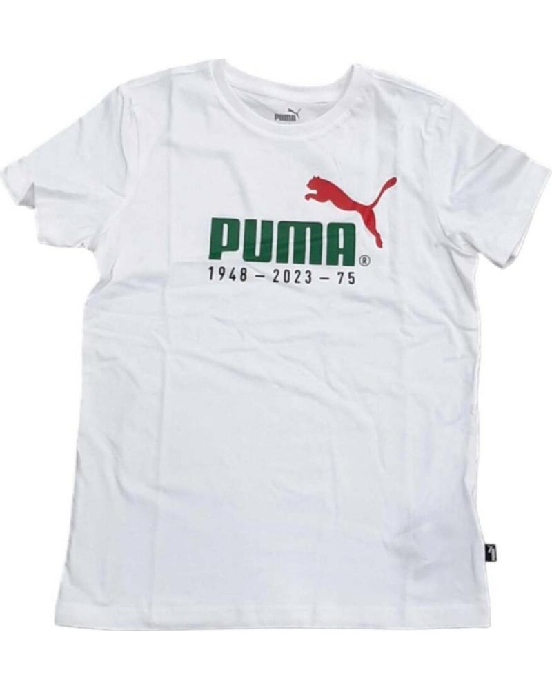 PUMA CAMISETA PUMA DE MANGA CORTA UNISEX INFANTIL BLANCO