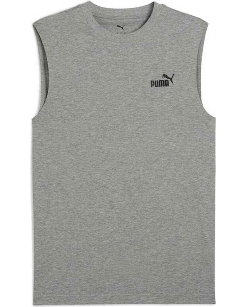 PUMA CAMISETA SIN MANGAS PUMA ESSENTIAL LOGO PARA HOMBRE GRIS