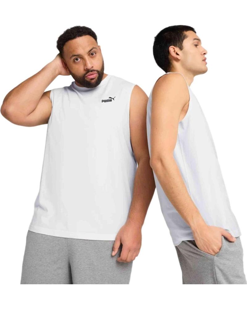 PUMA CAMISETA SIN MANGAS PUMA UNI-TEE PARA HOMBRE Y MUJER BLANCO