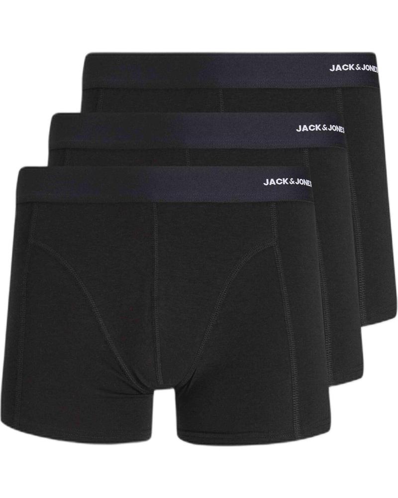 JACK AND JONES PACK 3 CALZONCILLOS BOXER JACK JONES PARA HOMBRE NEGROS NEGRO