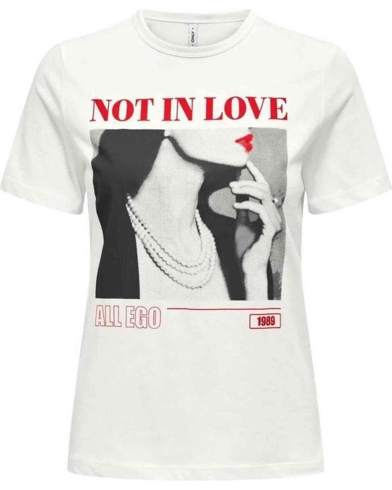 ONLY CAMISETA DE MANGA CORTA ONLY ´NOT IN LOVE´ PARA MUJER BLANCO