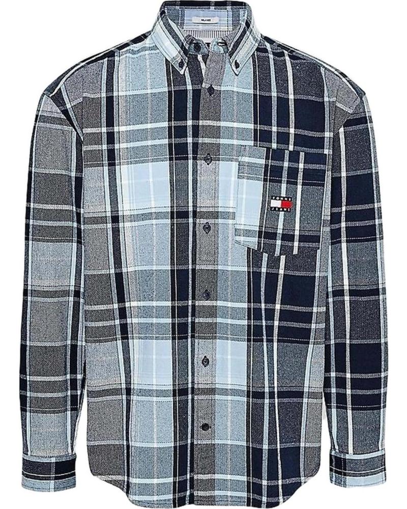 TOMMY JEANS CAMISA DE CUADROS TOMMY JEANS PARA HOMBRE AZUL