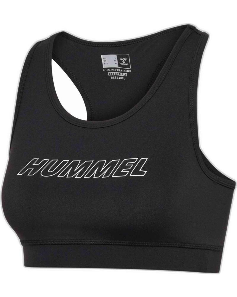 HUMMEL CAMISETA DEPORTIVA HUMMEL PARA MUJER, NEGRA NEGRO
