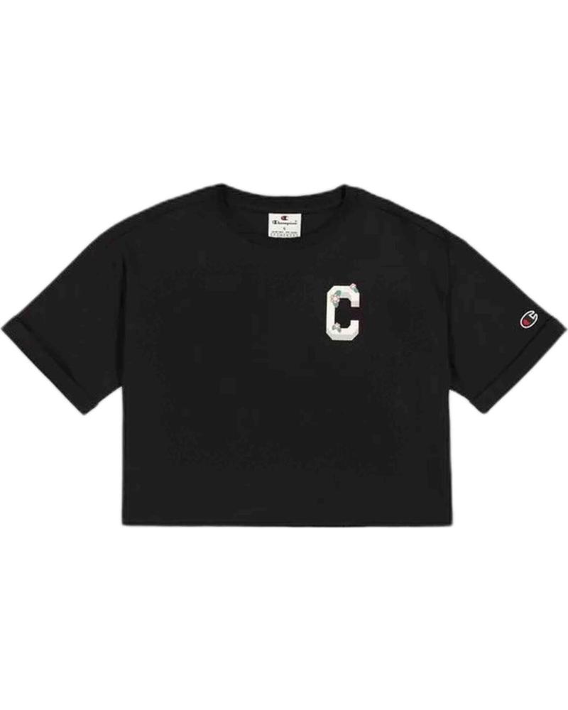 CHAMPION CAMISETA CHAMPION DE MANGA CORTA PARA NIÑA NEGRO