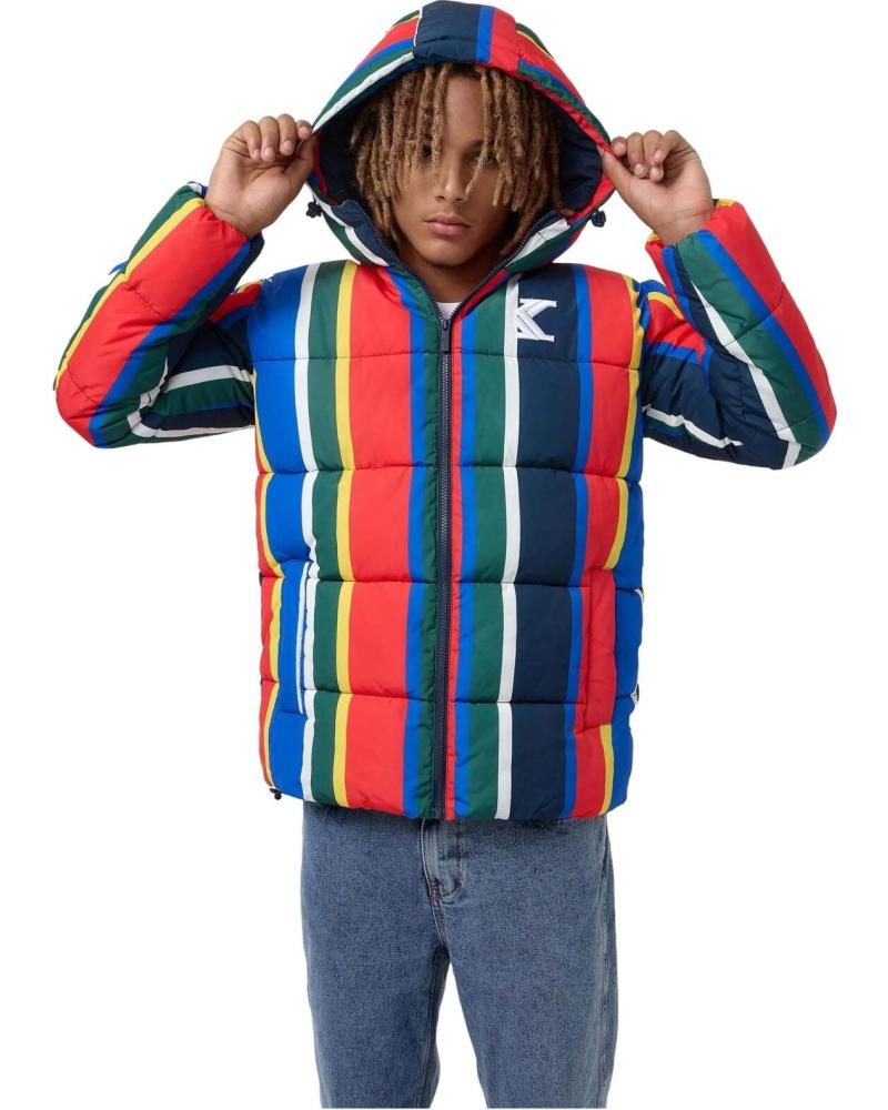 KARL KANI CHAQUETA ACOLCHADA KARL KANI DE RAYAS PARA HOMBRE MULTICOLOR