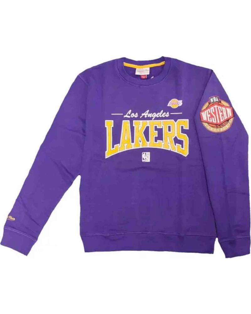 MITCHELL NESS SUDADERA MITCHELL & NESS LOS ANGELES LAKERS MORADA PARA HOMBRE MORADO