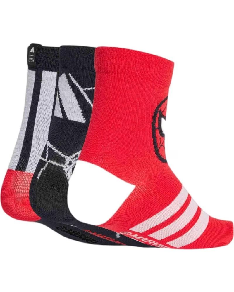 Calcetines Adidas Spiderman para Niños Unisex Rojo