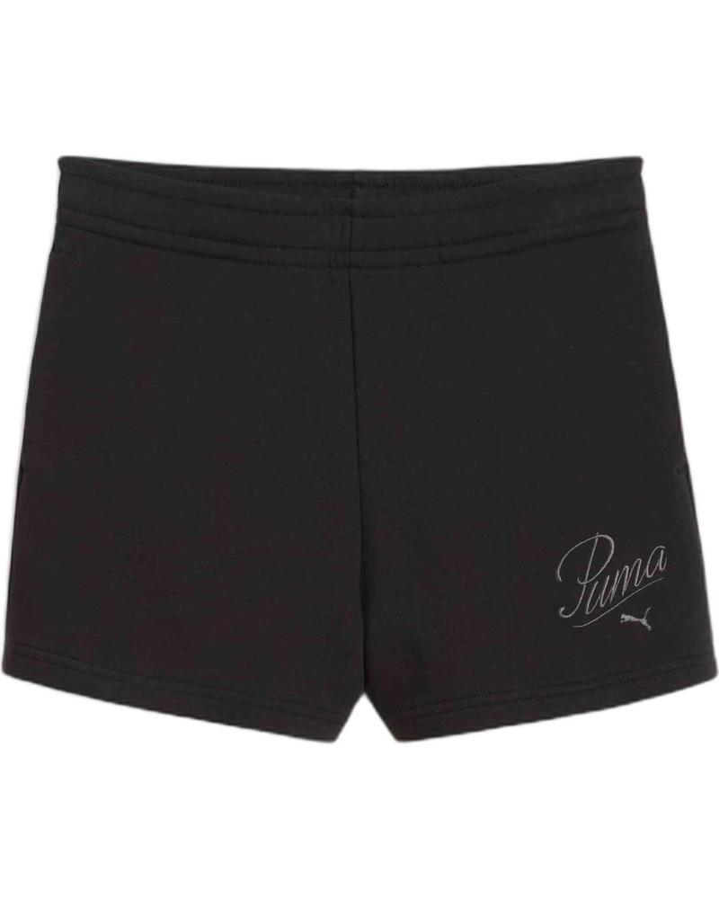 Zapatillas deporte de Niña y Niño PUMA PANTALONES CORTOS DEPORTIVOS PUMA ESS SCRIPT PARA NIÑA Y NIÑO NEGRO