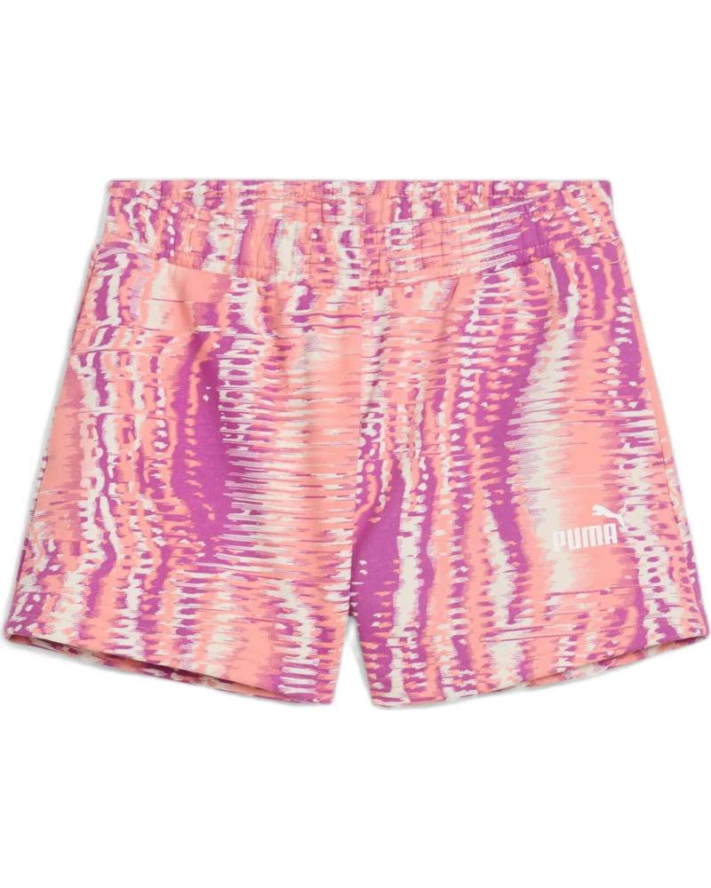 PUMA PANTALÓN CORTO PUMA TIE-DYE PARA NIÑA ROSA