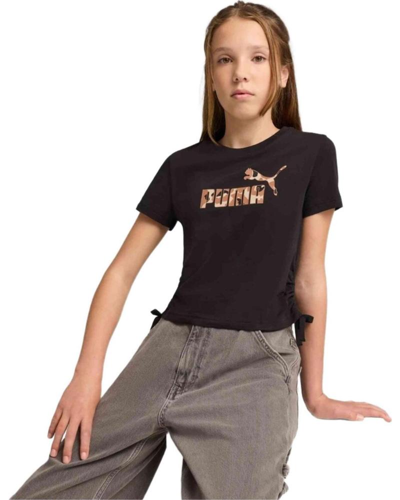 PUMA CAMISETA CON CORDONES LATERALES NEGRO