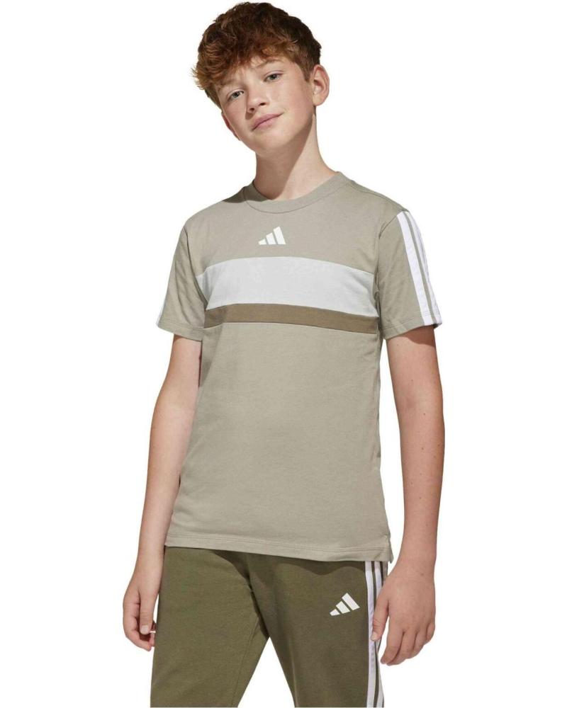 ADIDAS CAMISETA MANGA CORTA CON BANDAS LATERALES BEIGE