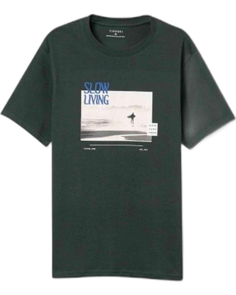 TIFFOSI CAMISETA DE MANGA CORTA TIFFOSI CON ESTAMPADO GRÁFICO PARA HOMBRE VERDE