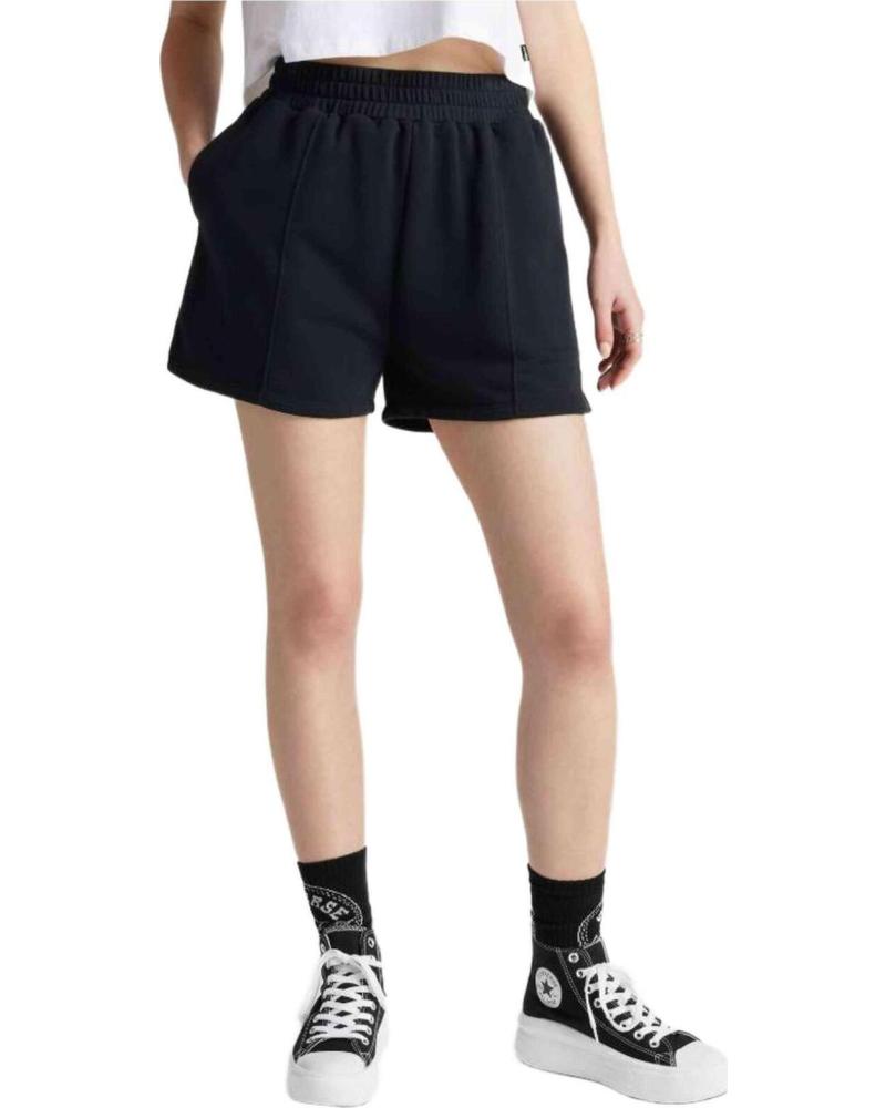 CONVERSE PANTALÓN CORTO CONVERSE STAR CHEVRON MUJER NEGRO NEGRO